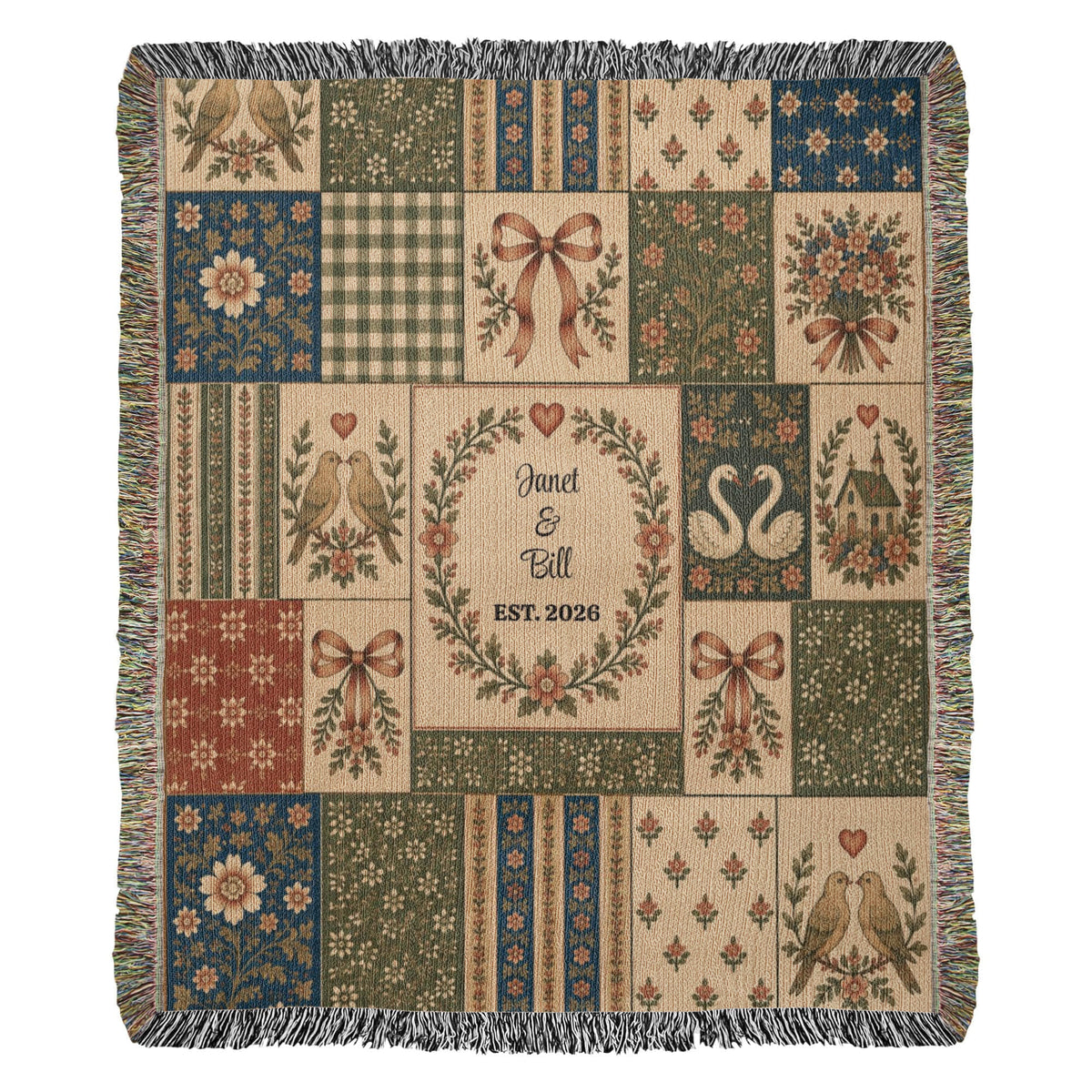 001ndd - Couples Established - Artwork Heirloom Woven Blanket (Portrait)