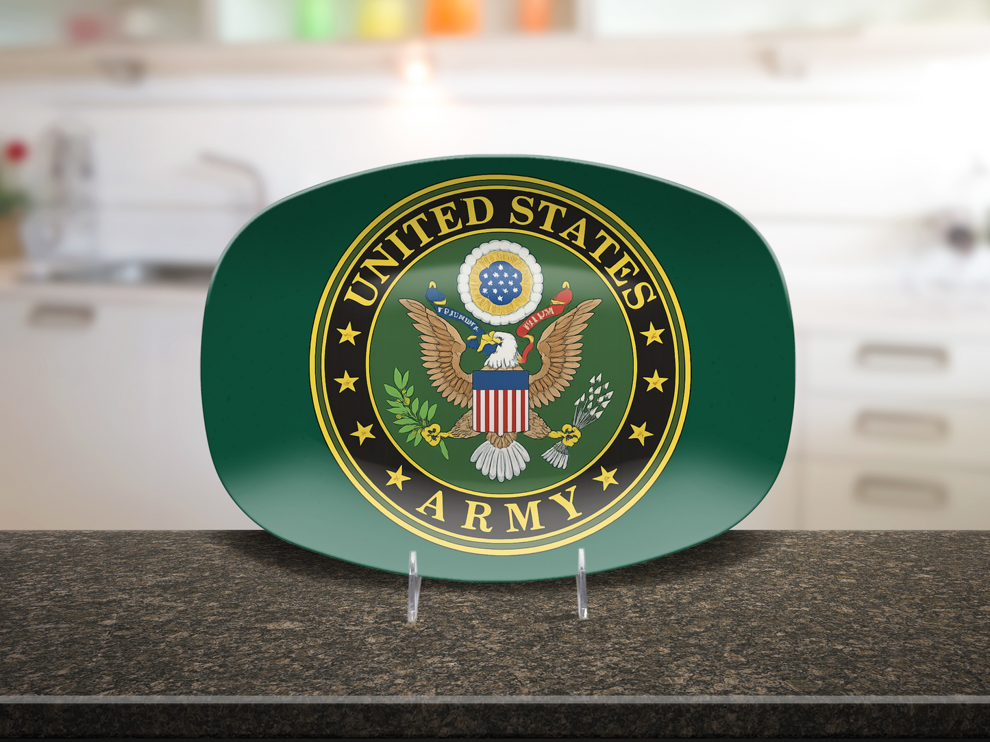 U.S. Army Platter – Patriotic Military Serving Tray for Veterans & Army Families