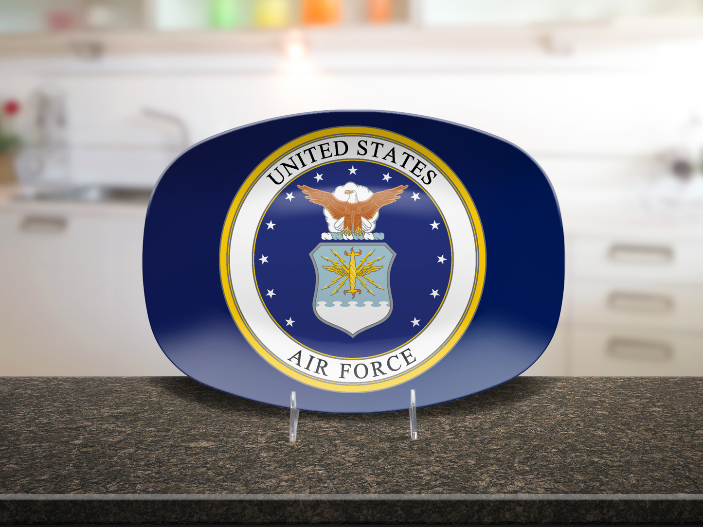 US Air Force Platter – Military Serving Tray Gift for Airmen & Veterans