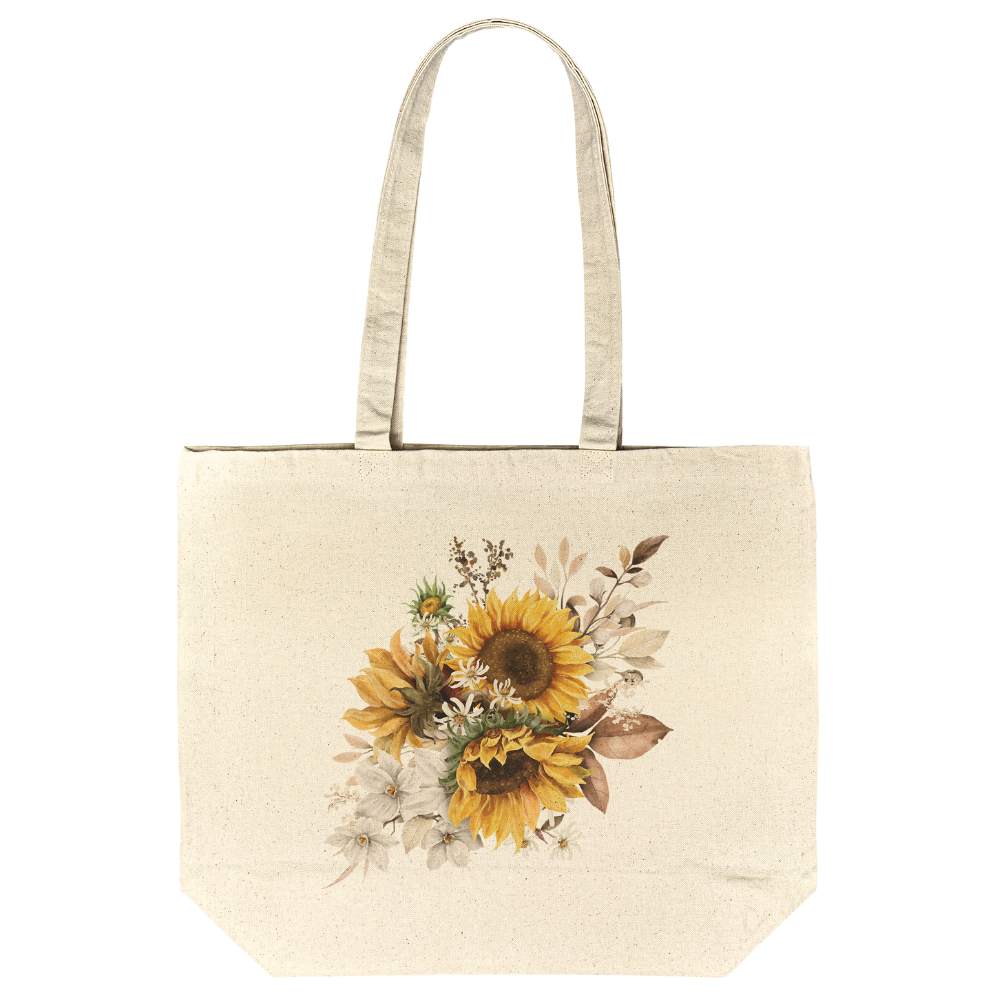 Rustic Sunflower Bouquet Cotton Tote Bag | Floral Farmers Market Tote Sisters Gift