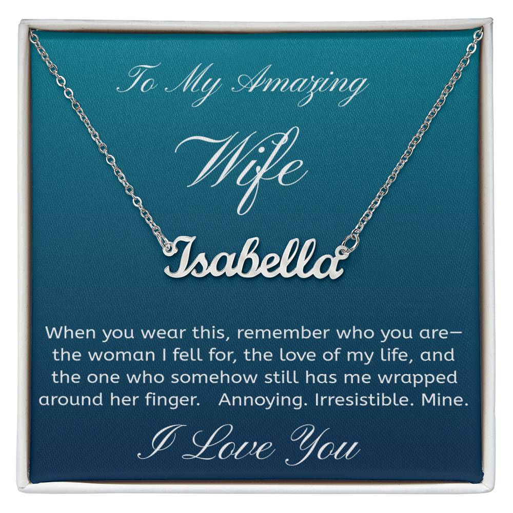 Personalized Name Necklace for Wife – Romantic Custom Jewelry Made in the USA