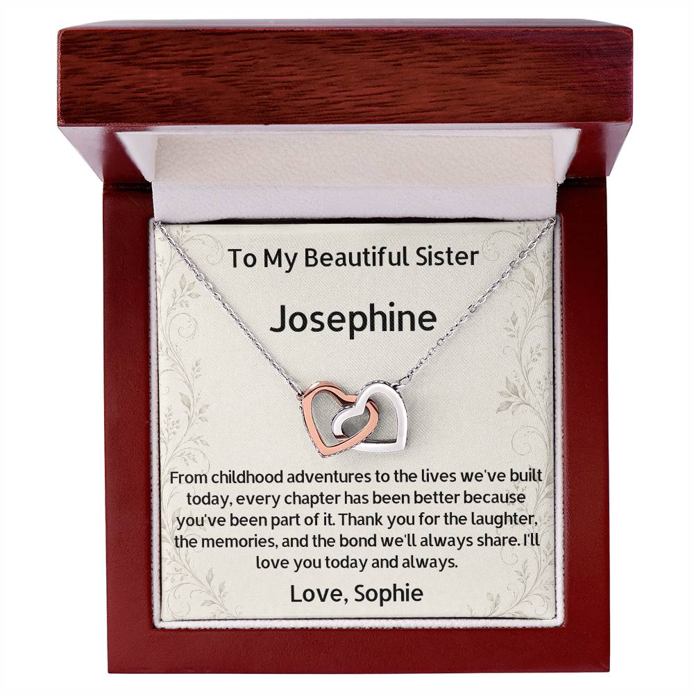 πΈ Personalized Sister Necklace with Custom Message Card β’ Cherish A Lifetime Of Memories