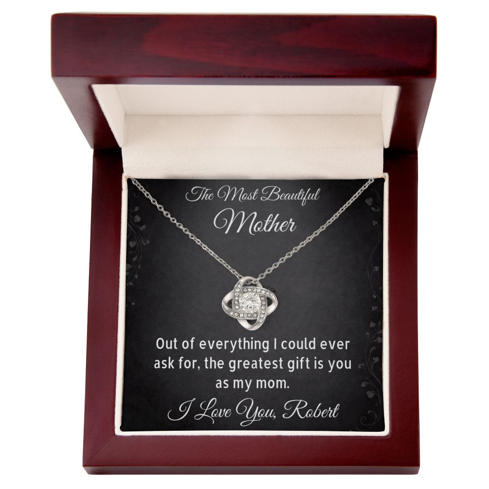 Personalized Necklace for Mom – “Out of Everything I Could Ever Ask For” Gift