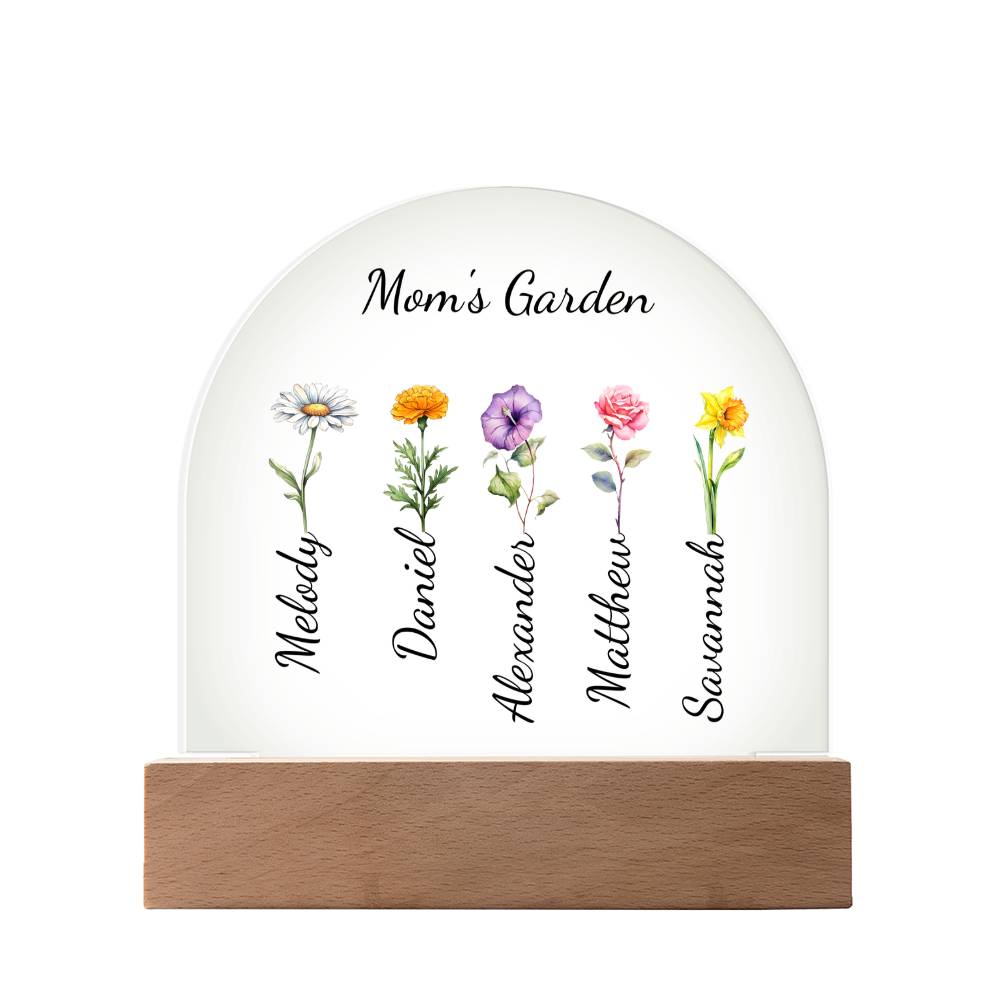 Personalized Mom’s Garden Acrylic Plaque – Custom Mother’s Day Gift