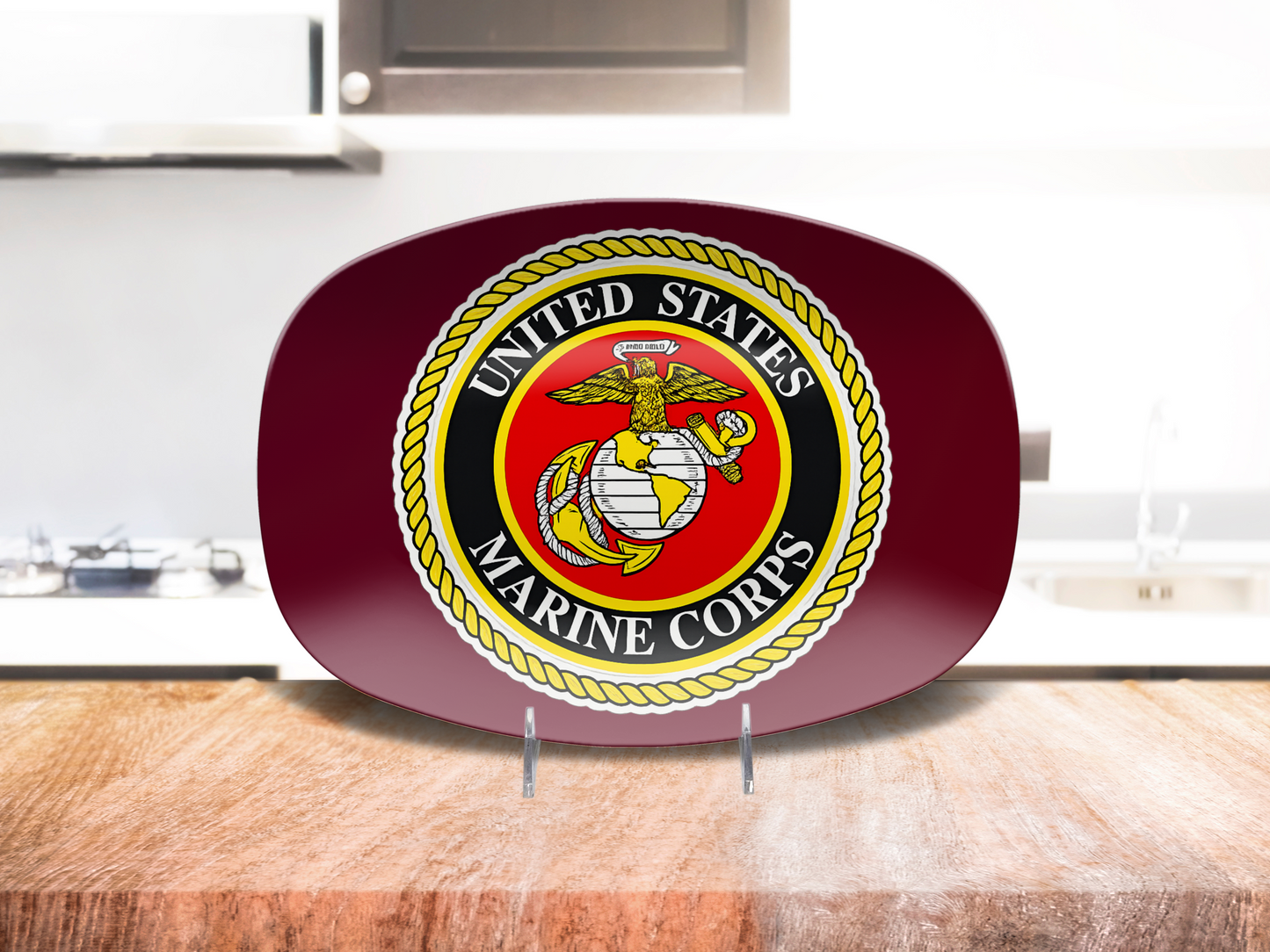 US Marine Corps Serving Platter – Perfect Gift for Marines & Veterans