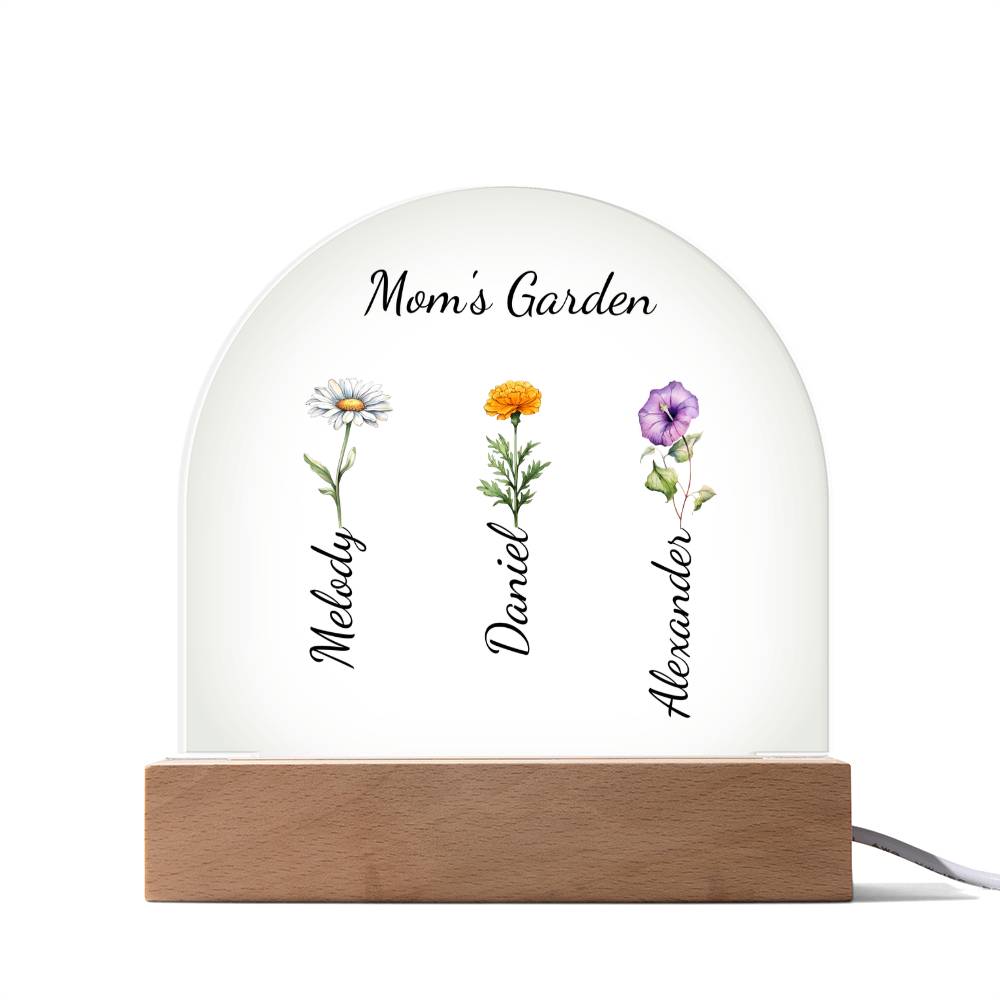Personalized Mom’s Garden Acrylic Plaque – Custom Mother’s Day Gift