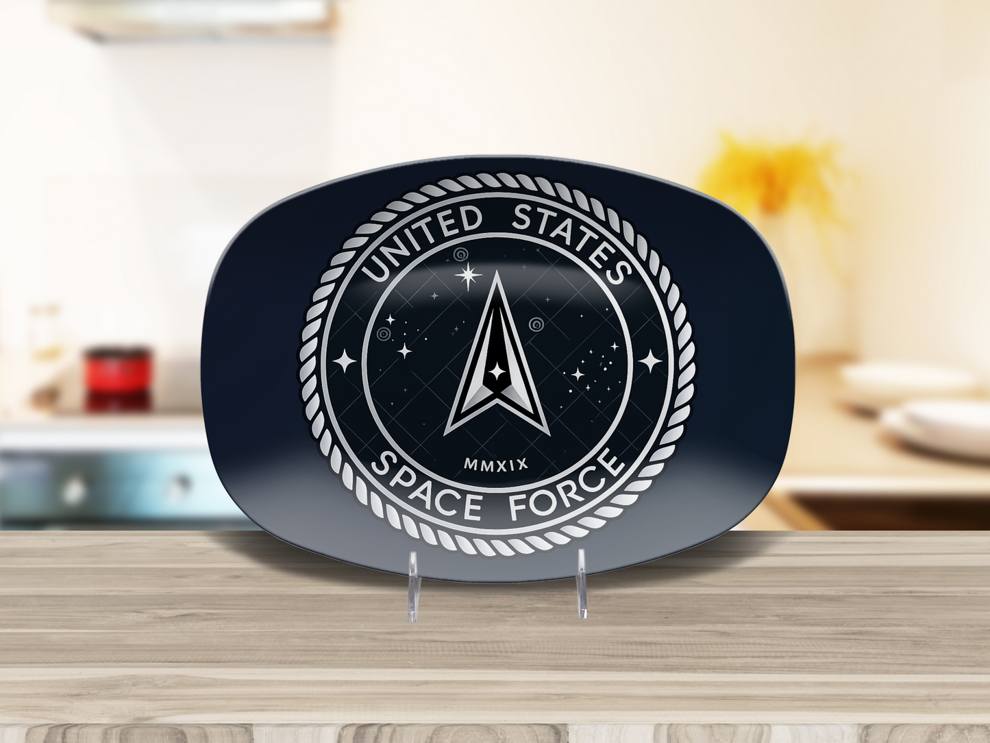 US Space Force Platter – Patriotic Military Serving Tray Gift