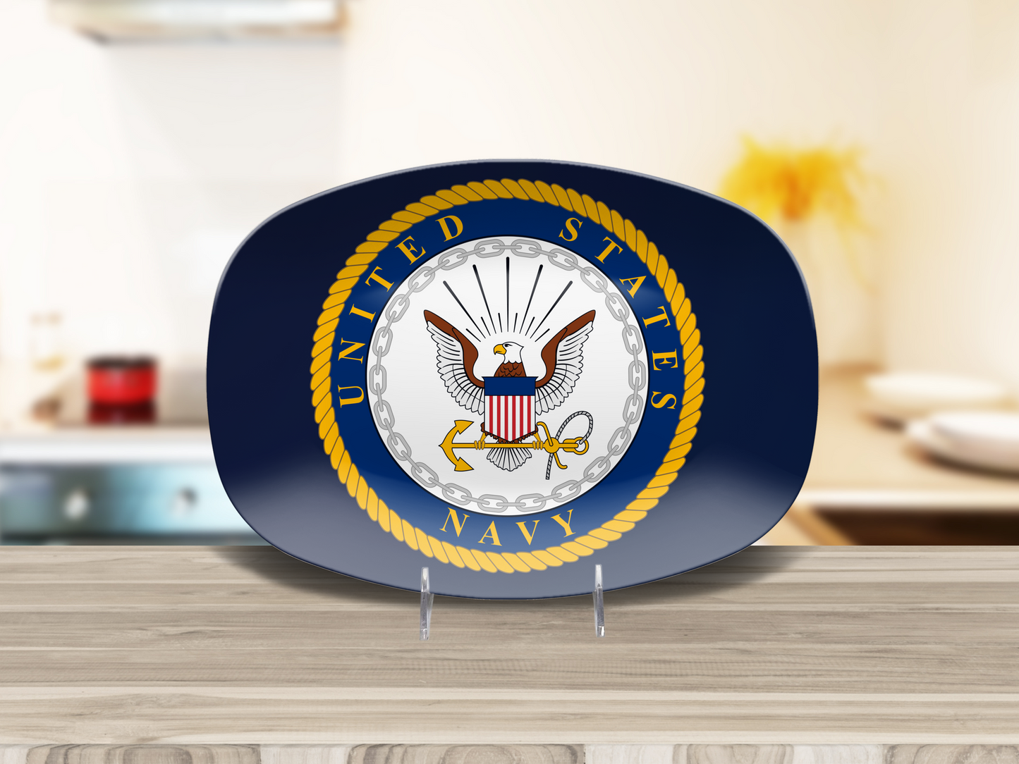 US Navy Platter – Patriotic Serving Tray for Sailors & Veterans