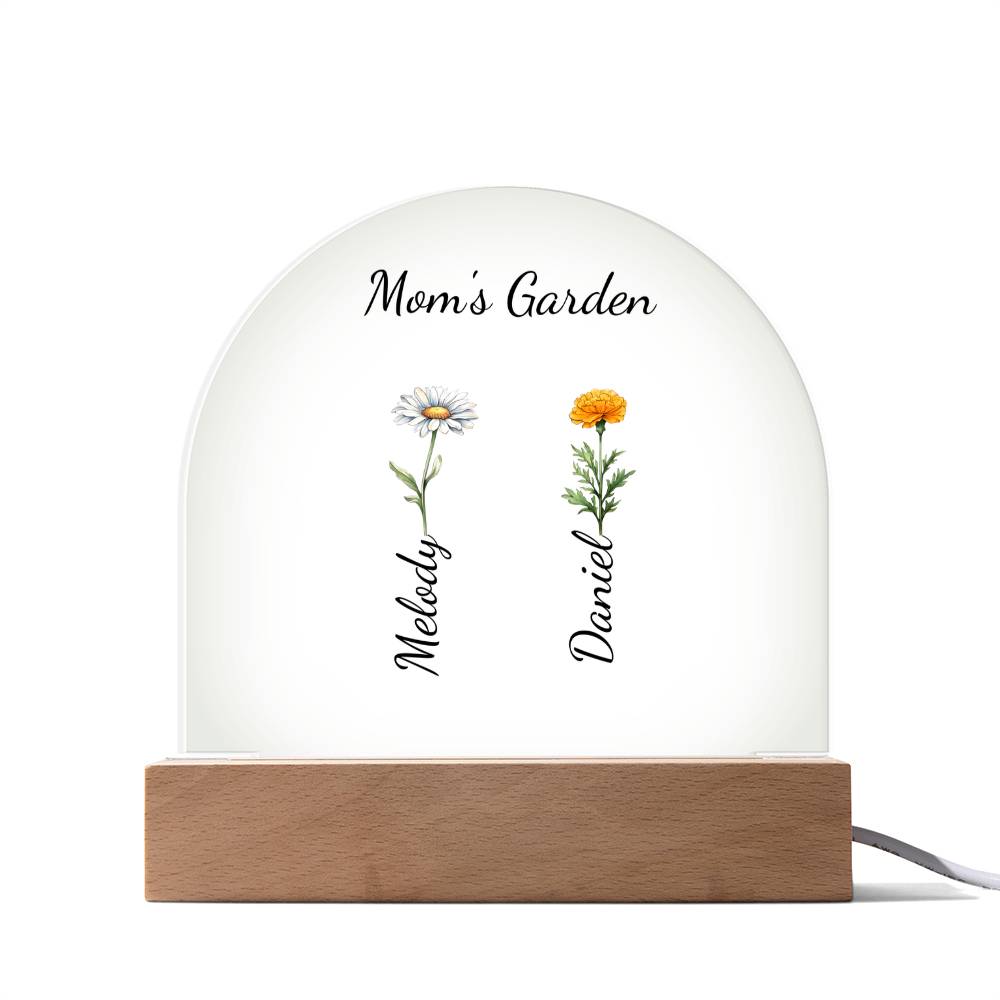 Personalized Mom’s Garden Acrylic Plaque – Custom Mother’s Day Gift