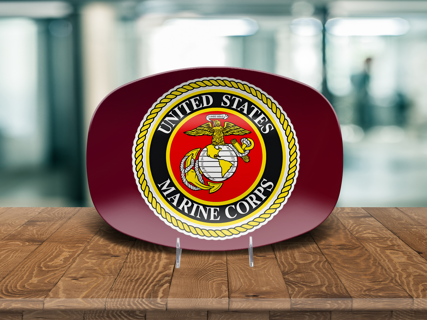 US Marine Corps Serving Platter – Perfect Gift for Marines & Veterans