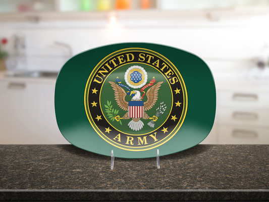 U.S. Army Platter – Patriotic Military Serving Tray for Veterans & Army Families