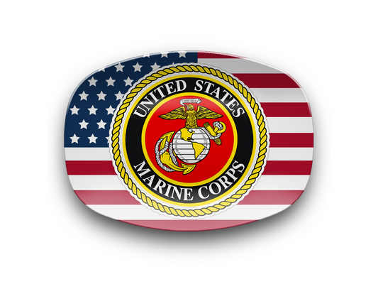 US Marine Corps American Flag Serving Tray – Perfect Gift for Marines & Veterans