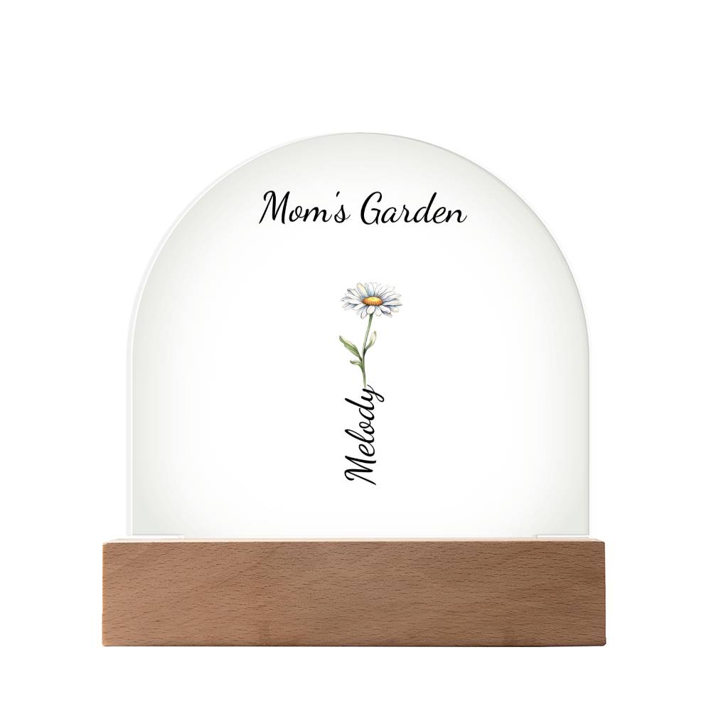 Personalized Mom’s Garden Acrylic Plaque – Custom Mother’s Day Gift