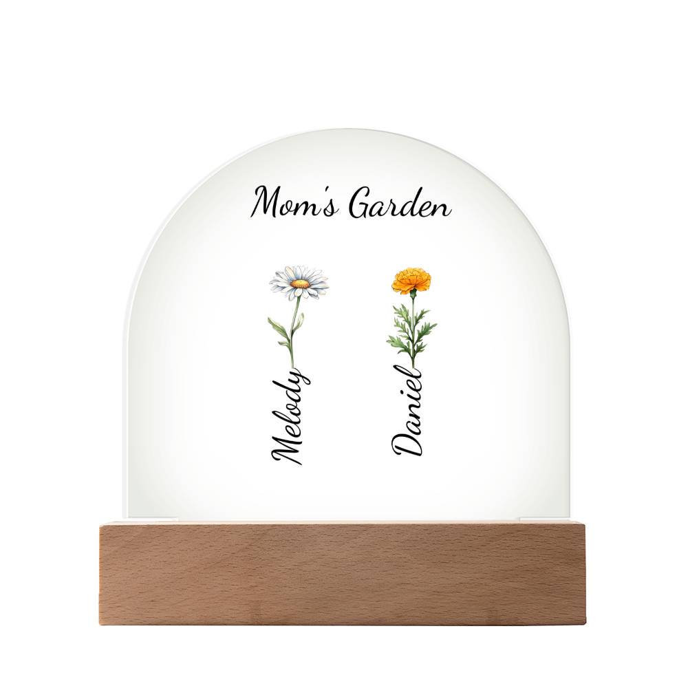 Personalized Mom’s Garden Acrylic Plaque – Custom Mother’s Day Gift