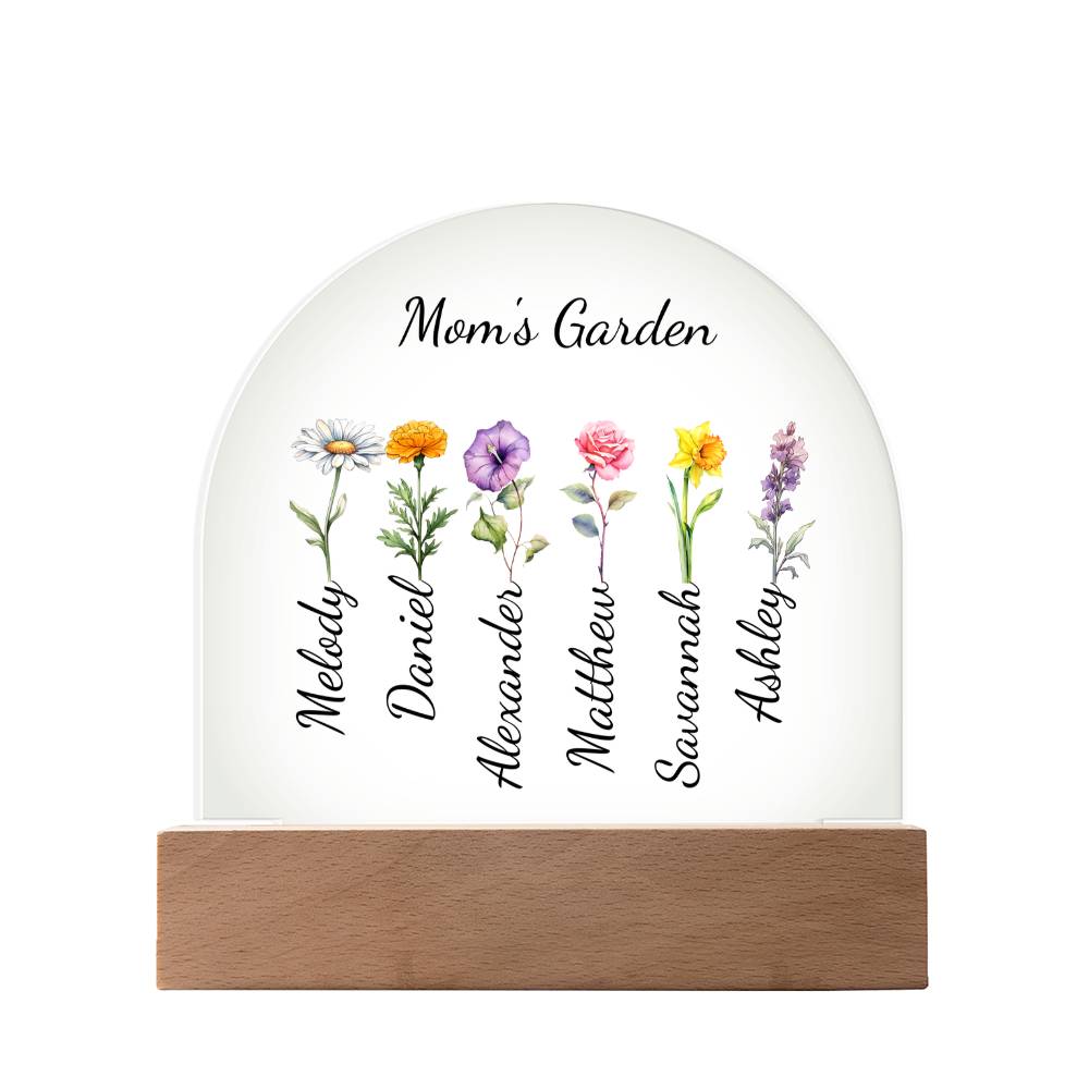 Personalized Mom’s Garden Acrylic Plaque – Custom Mother’s Day Gift