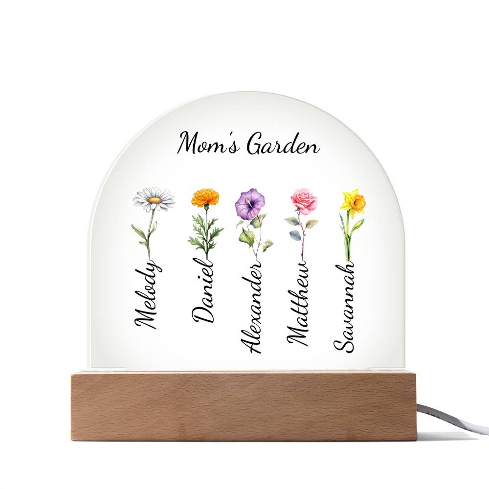 Personalized Mom’s Garden Acrylic Plaque – Custom Mother’s Day Gift