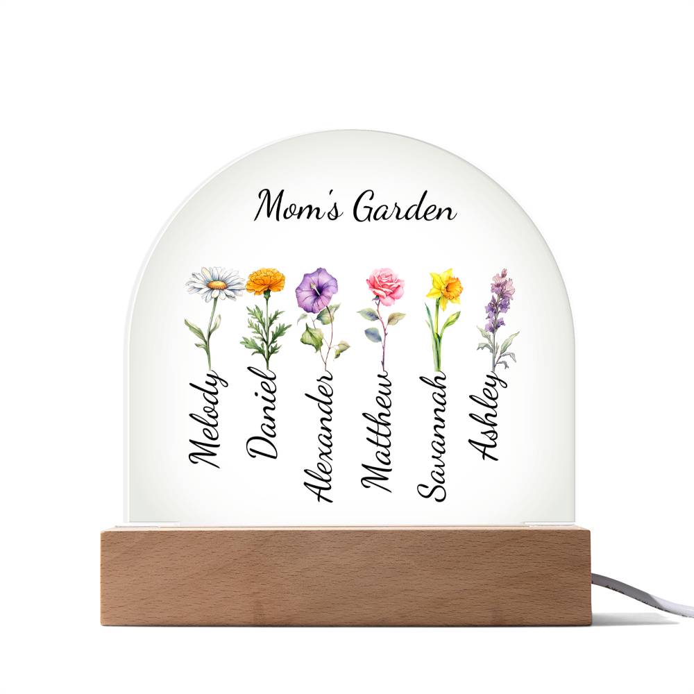 Personalized Mom’s Garden Acrylic Plaque – Custom Mother’s Day Gift