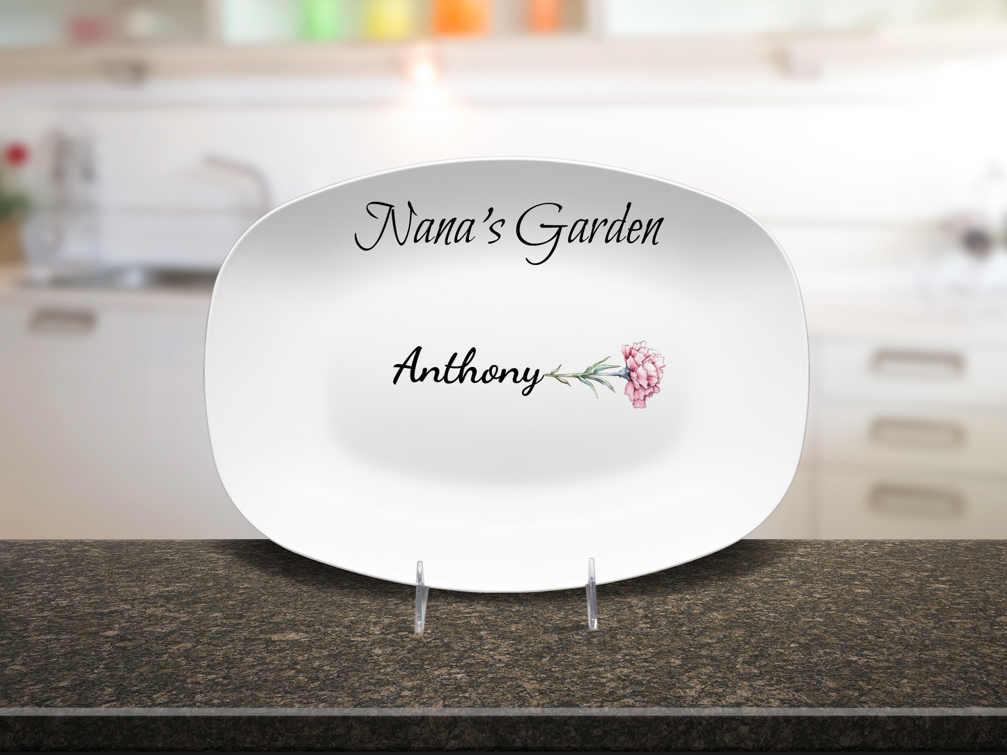 Personalized Nana’s Garden Platter – Custom Grandma Gift with Grandchildren Names