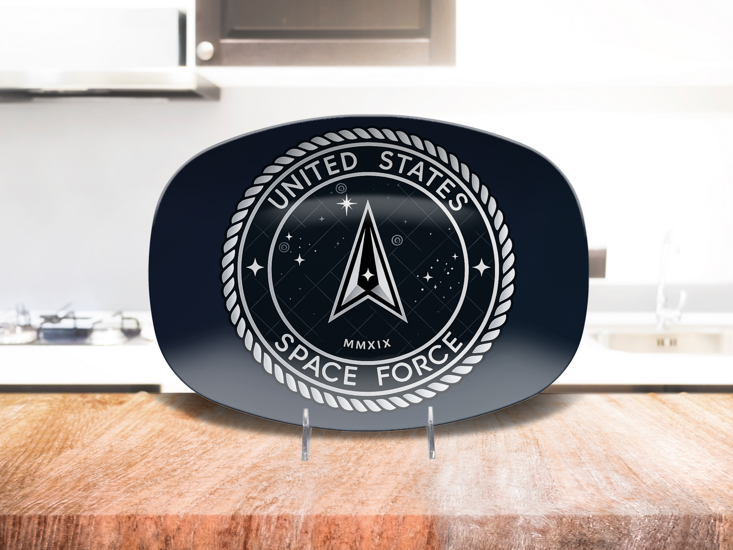 US Space Force Platter – Patriotic Military Serving Tray Gift