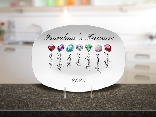 Grandma's Treasure - Personalized Platter –