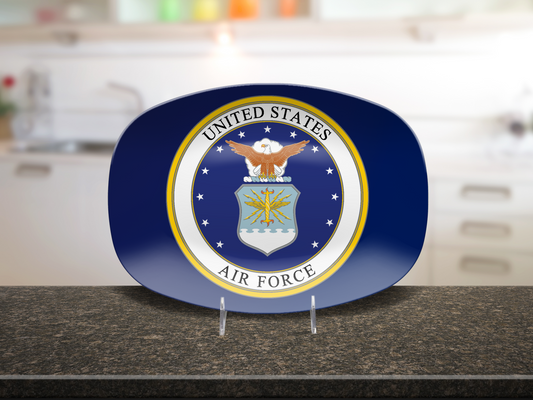 US Air Force Platter – Military Serving Tray Gift for Airmen & Veterans