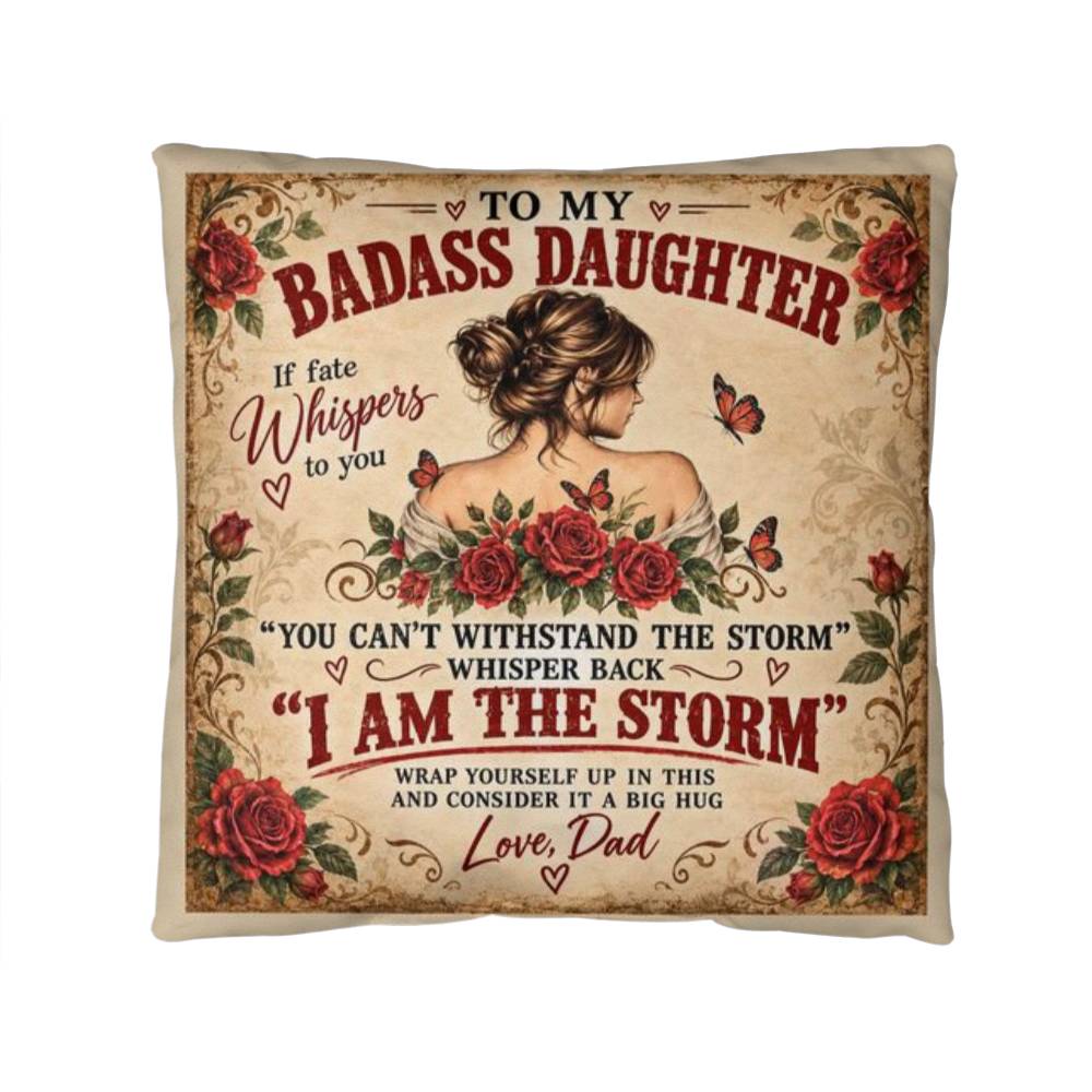 Dad to Daughter Pillow – Inspirational Daughter Gift from Dad