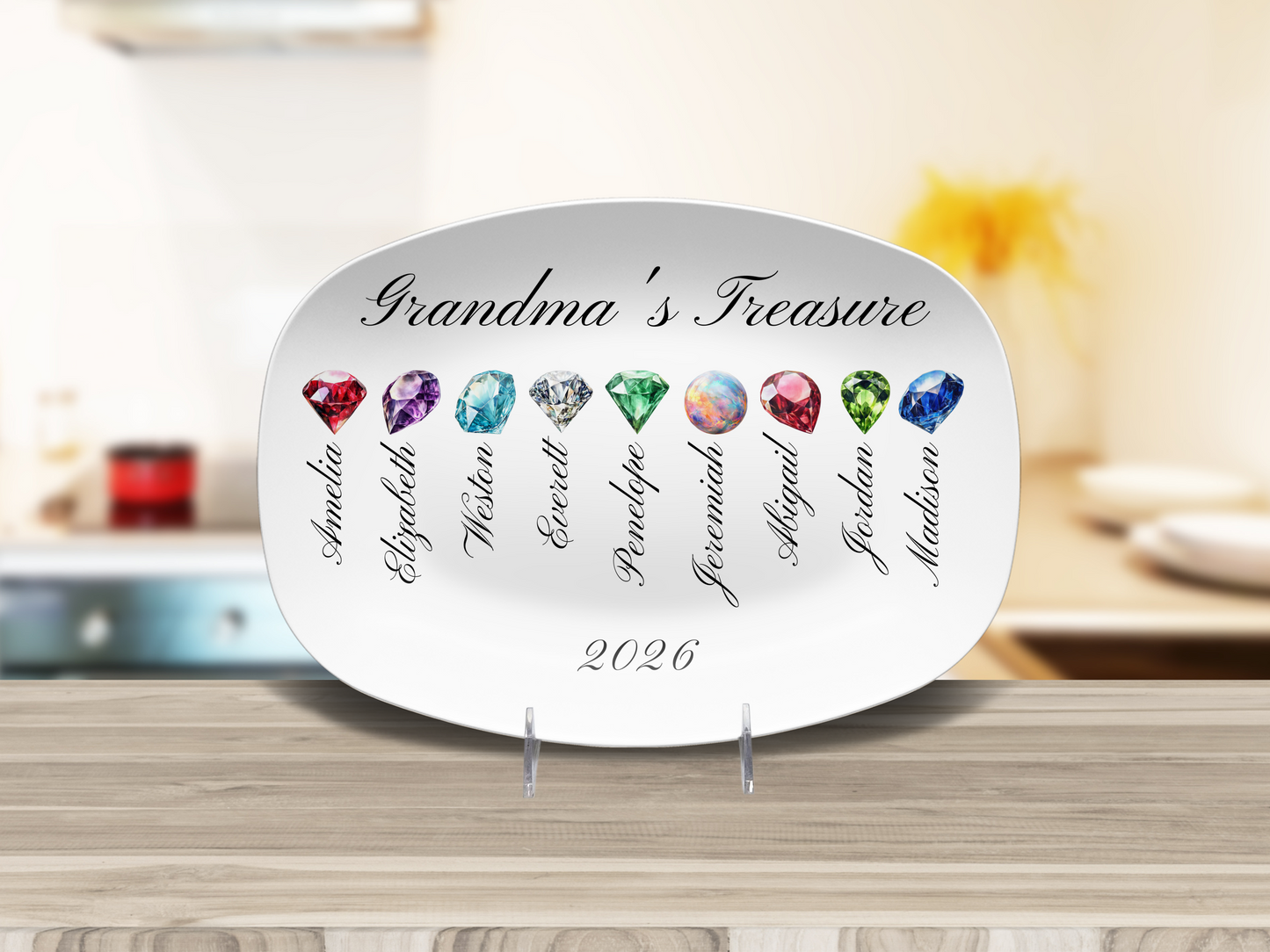 Personalized Grandma's Treasure Platter – Meaningful Mother’s Day Gift