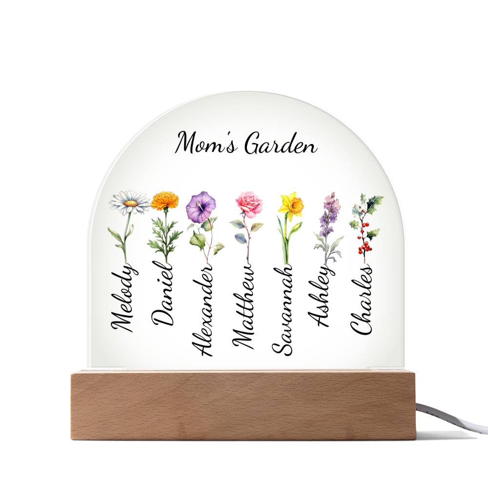 Personalized Mom’s Garden Acrylic Plaque – Custom Mother’s Day Gift