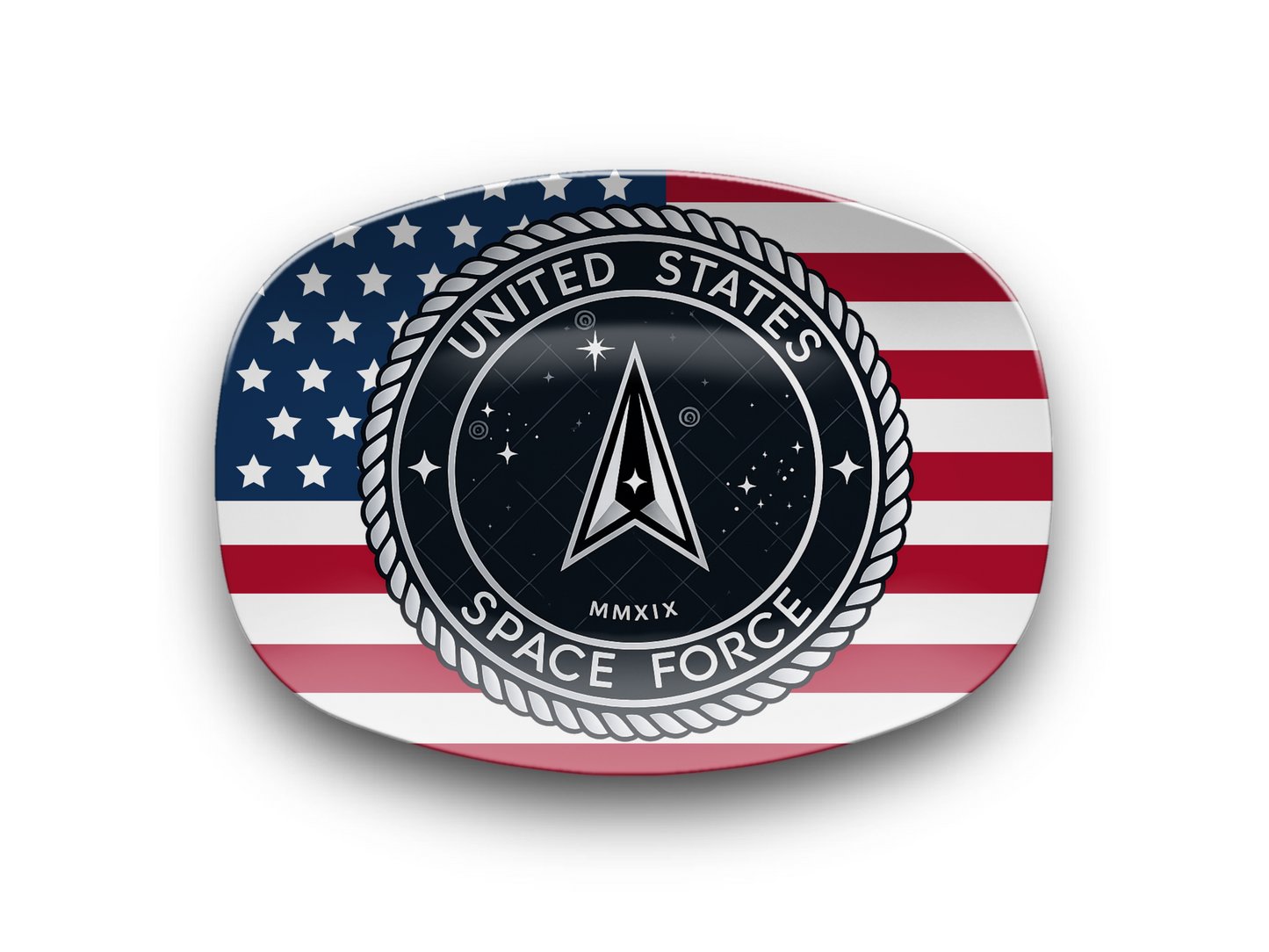 Patriotic USA Flag Space Force Serving Platter – Ideal Gift for Military Families