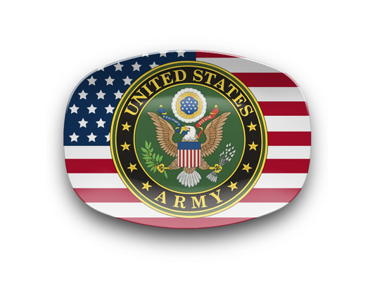 USA Flag Army Platter – Perfect Patriotic Serving Tray for Veterans & Military Families