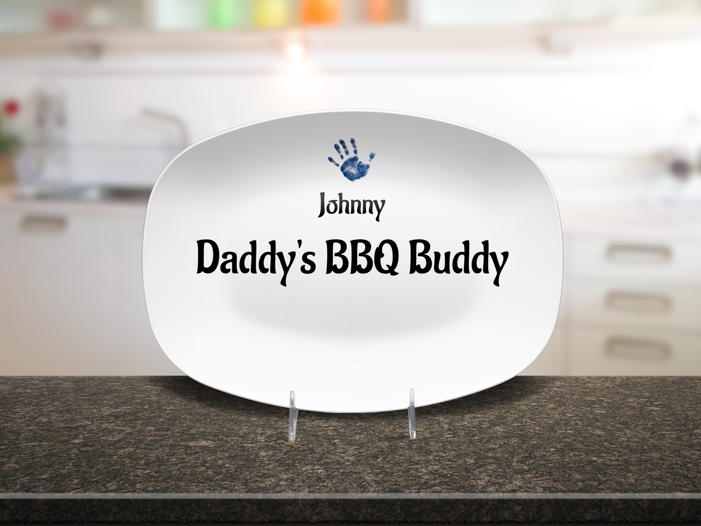 Customizable Father's Day Platter - Daddies BBQ Buddies - Personalized Gift for Dad