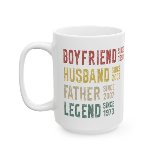 Personalized Legend Mug for Dad, Grandpa & Husband – Custom Year Coffee Cup Gift