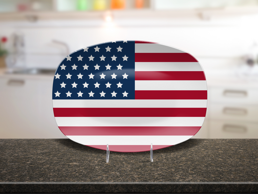 American Flag Serving Platter – Patriotic Father’s Day Gift For Dad Or Gramps