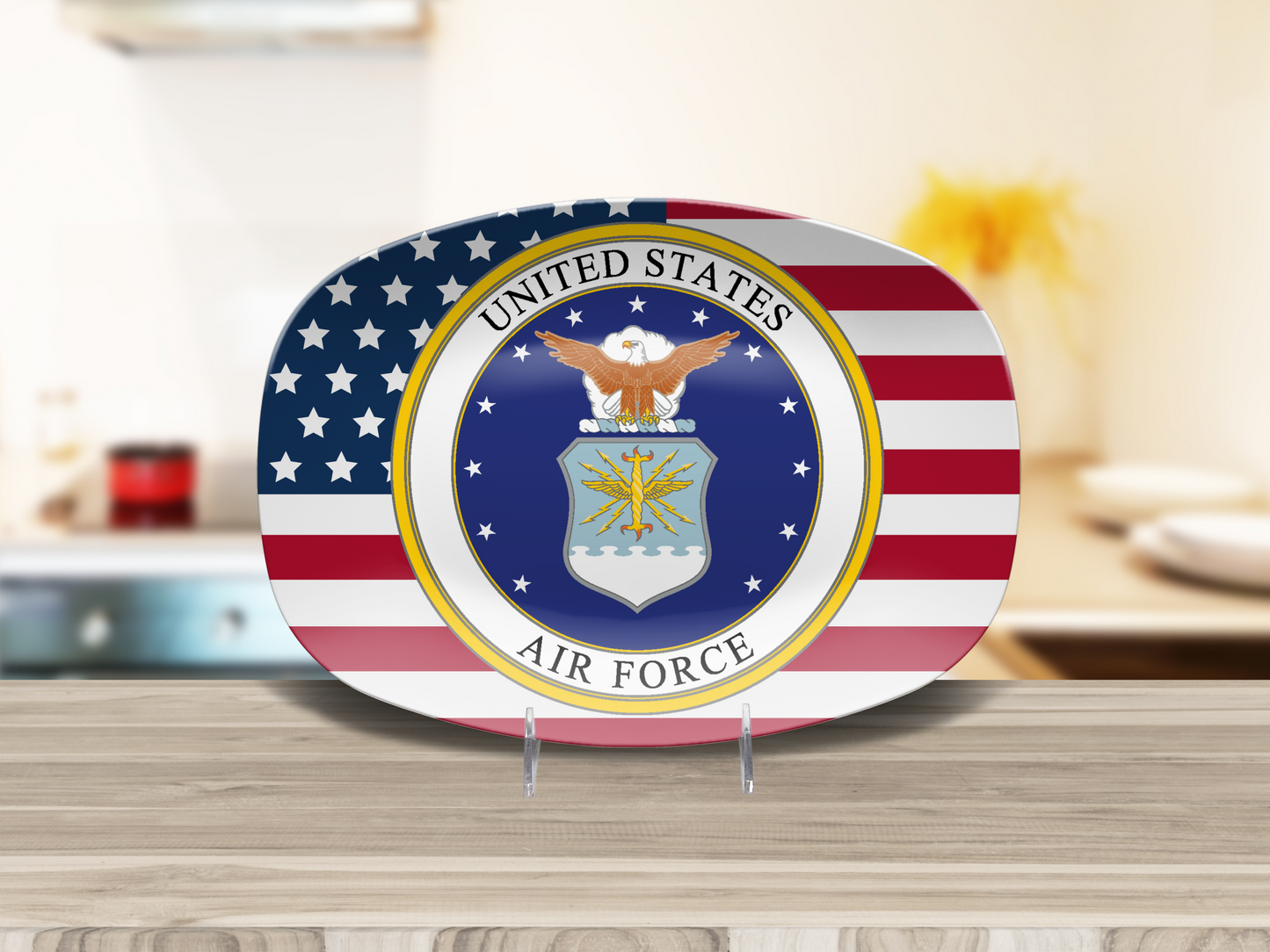 US Air Force American Flag Serving Platter – Perfect Patriotic Gift for Veterans
