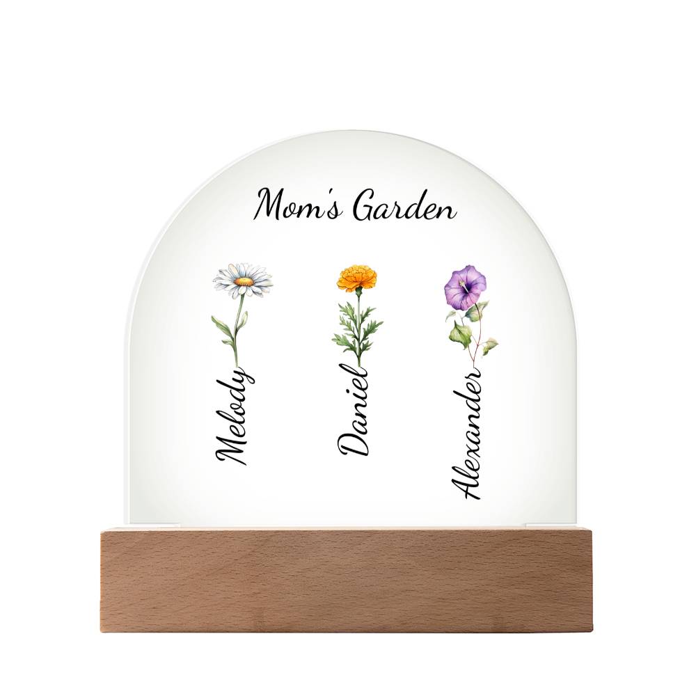 Personalized Mom’s Garden Acrylic Plaque – Custom Mother’s Day Gift