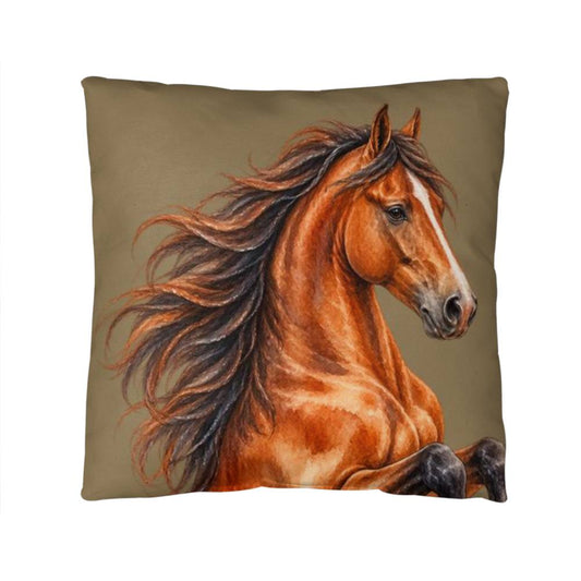 Horse Throw Pillow – Watercolor Horse Equestrian Home Decor