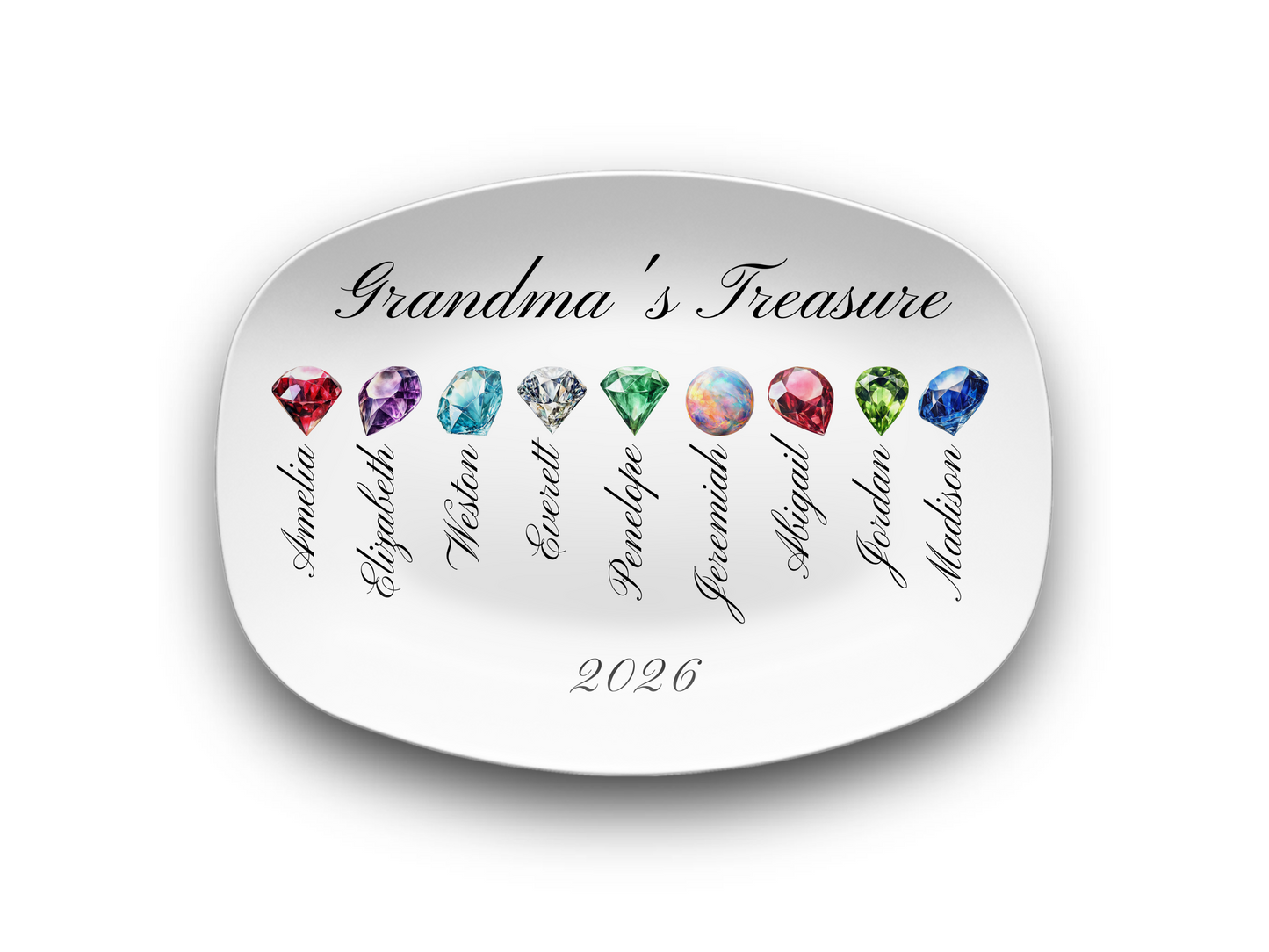 Personalized Grandma's Treasure Platter – Meaningful Mother’s Day Gift