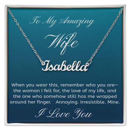 Personalized Name Necklace for Wife – Romantic Custom Jewelry Made in the USA