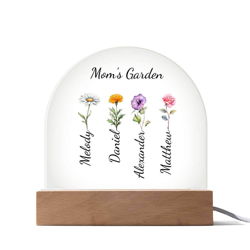 Personalized Mom’s Garden Acrylic Plaque – Custom Mother’s Day Gift