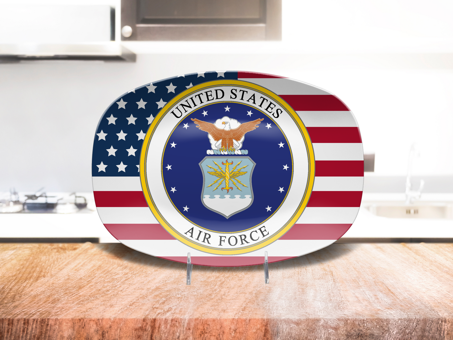 US Air Force American Flag Serving Platter – Perfect Patriotic Gift for Veterans