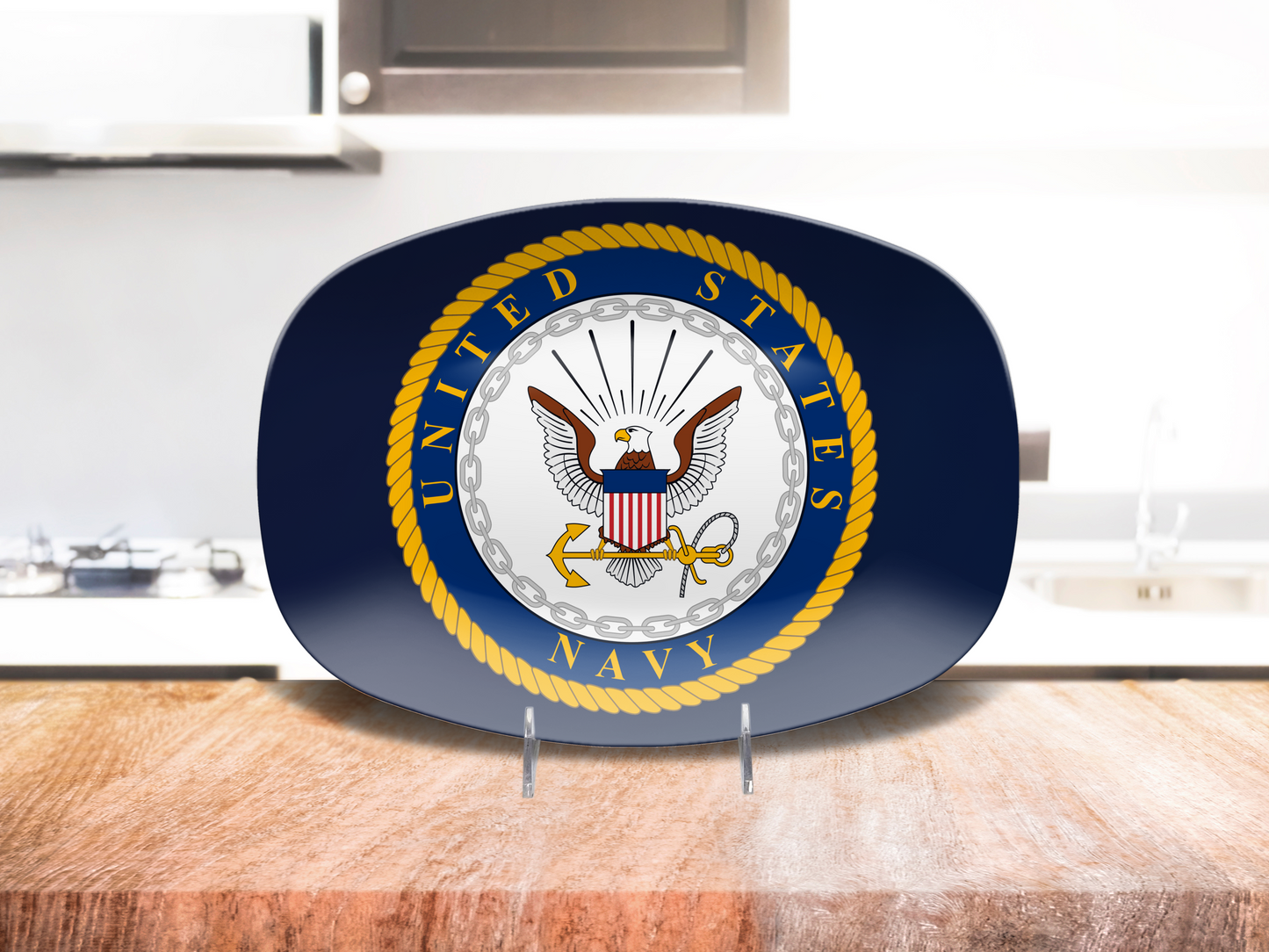 US Navy Platter – Patriotic Serving Tray for Sailors & Veterans
