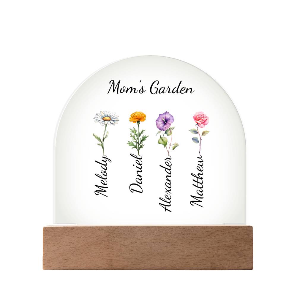 Personalized Mom’s Garden Acrylic Plaque – Custom Mother’s Day Gift