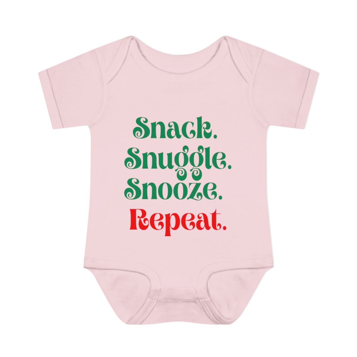 Snack. Snuggle. Snooze. Repeat. Baby Bodysuit – Funny Infant Outfit