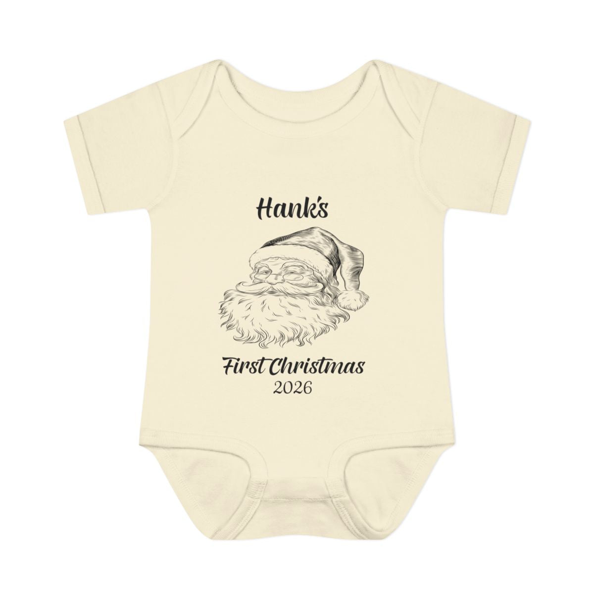 🎄 Personalized Baby's First Christmas Bodysuit – Custom Name Santa Baby Bodysuit