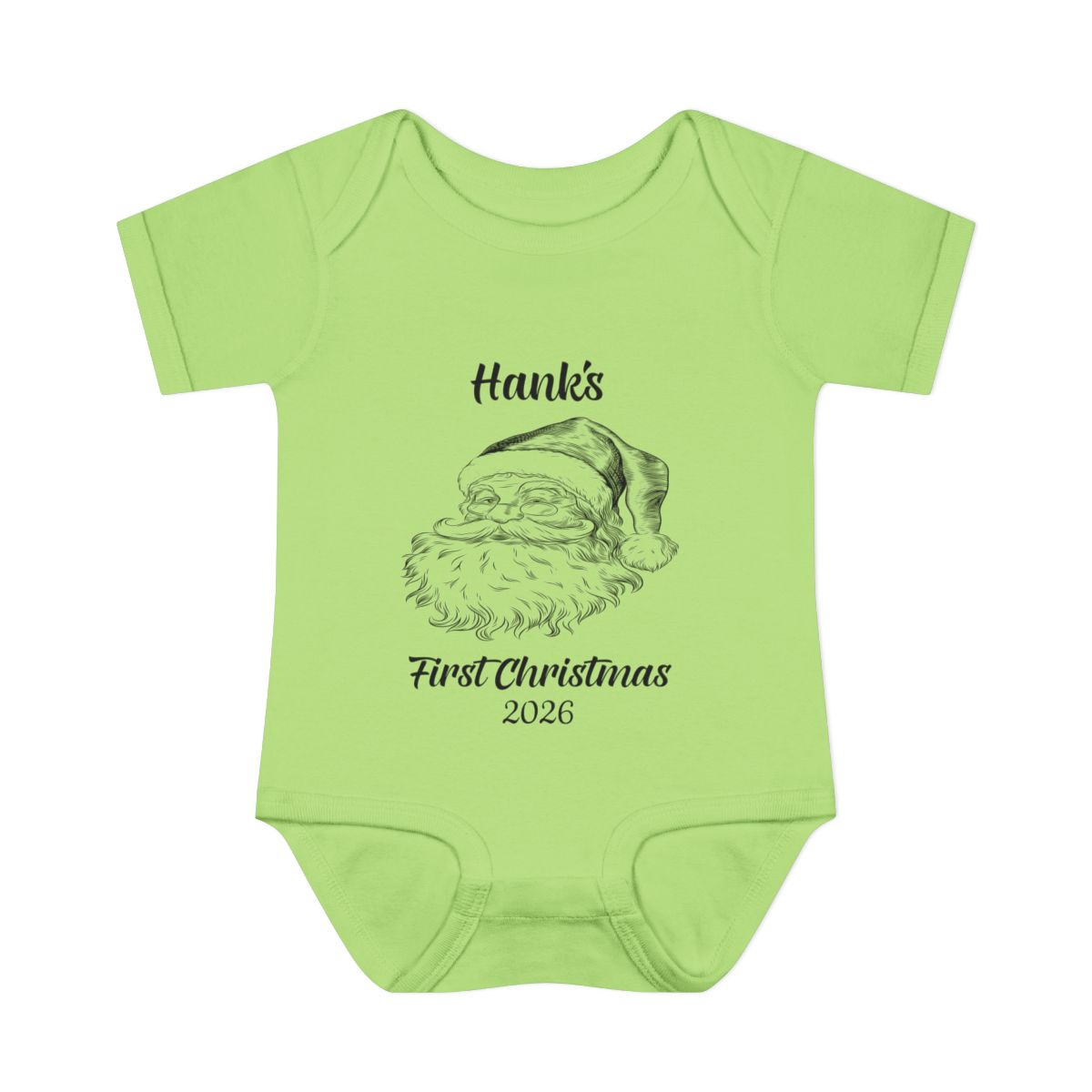 🎄 Personalized Baby's First Christmas Bodysuit – Custom Name Santa Baby Bodysuit