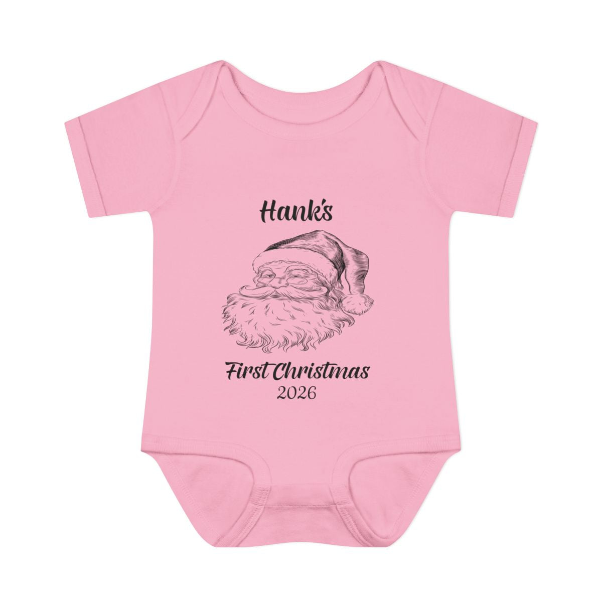 🎄 Personalized Baby's First Christmas Bodysuit – Custom Name Santa Baby Bodysuit