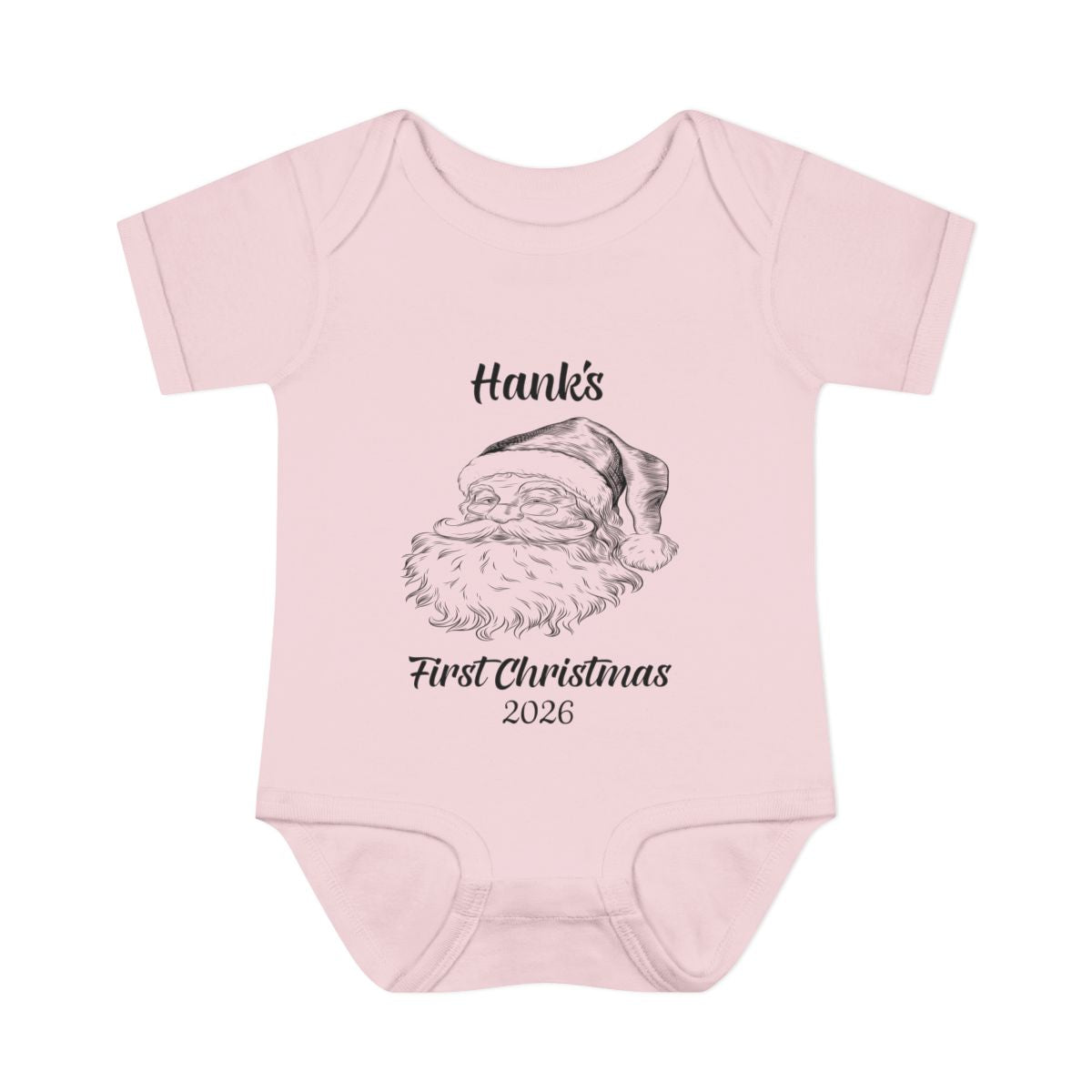 🎄 Personalized Baby's First Christmas Bodysuit – Custom Name Santa Baby Bodysuit