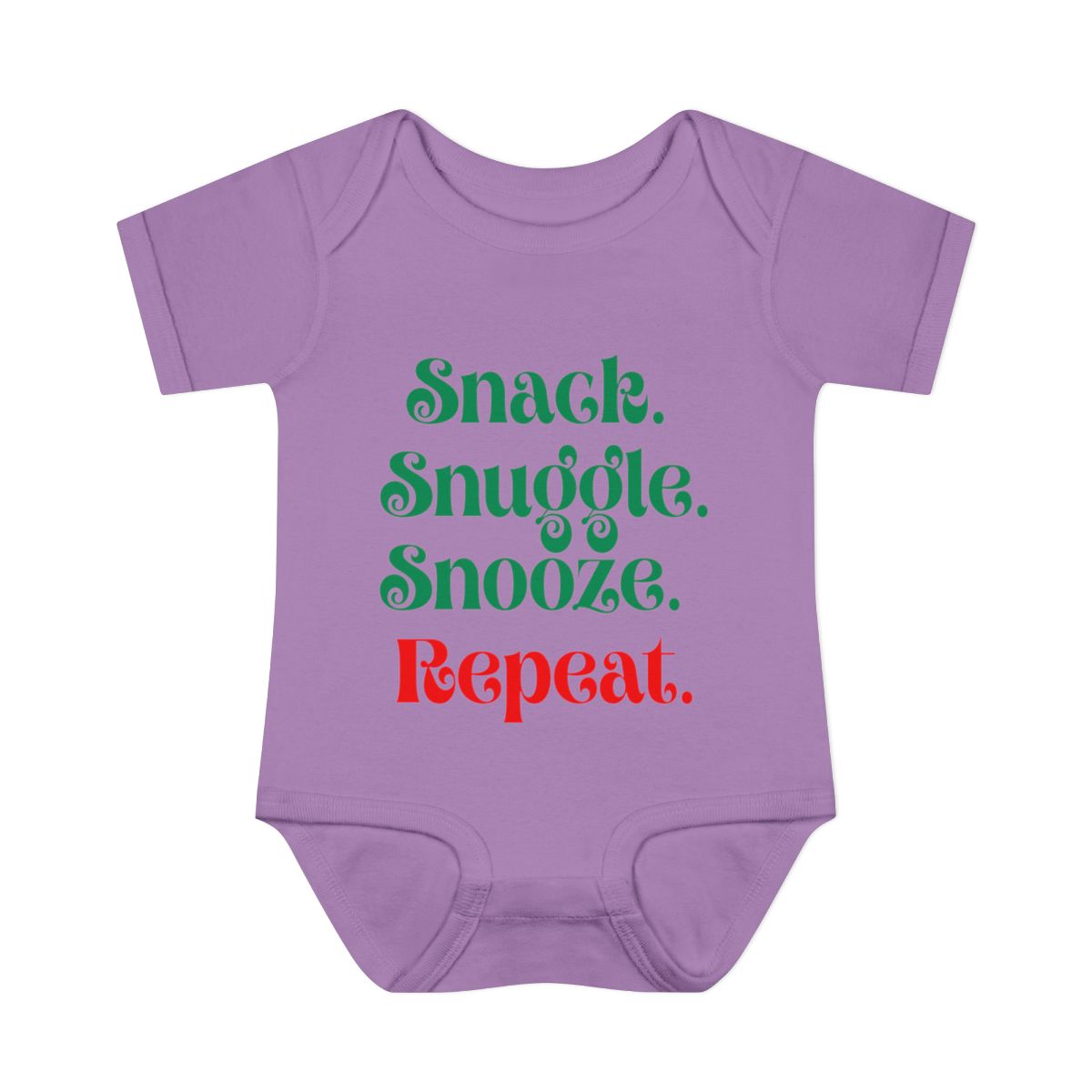 Snack. Snuggle. Snooze. Repeat. Baby Bodysuit – Funny Infant Outfit