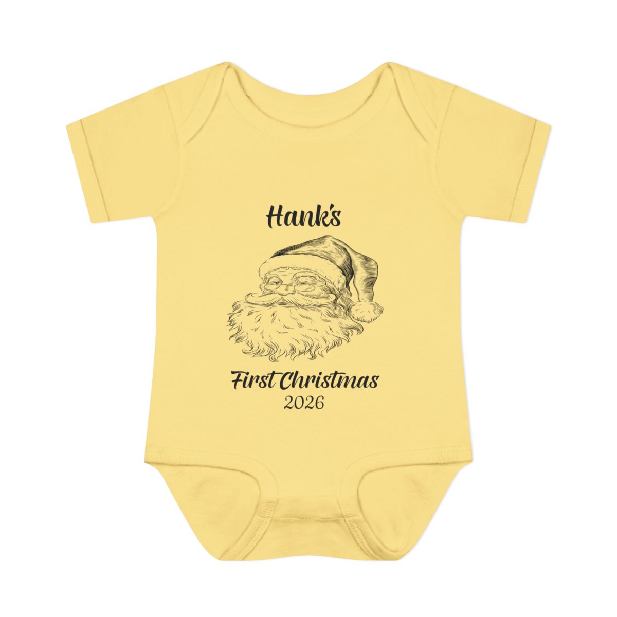 🎄 Personalized Baby's First Christmas Bodysuit – Custom Name Santa Baby Bodysuit