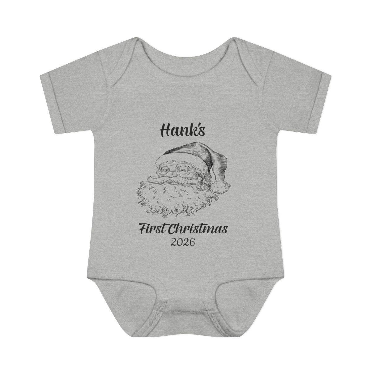 🎄 Personalized Baby's First Christmas Bodysuit – Custom Name Santa Baby Bodysuit